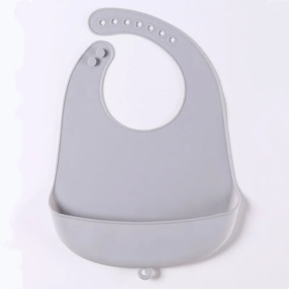 1/2pcs Food Grade Silicone Baby Eating Bibs Easy to Clean Baby Bibs Drool Towels Waterproof Children Silicone Drool Bibs