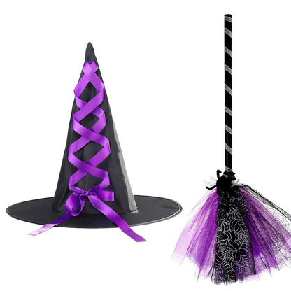 Cappello da Strega e Scopa per Bambini: Costume e Accessori Halloween