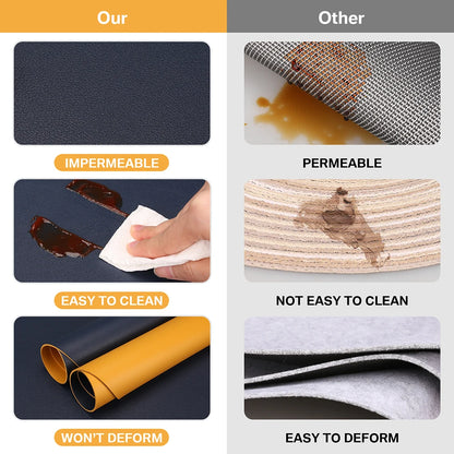 Eleganza Moderna: Set Tovagliette in Similpelle Bifacciali. Impermeabili e Antimacchia.