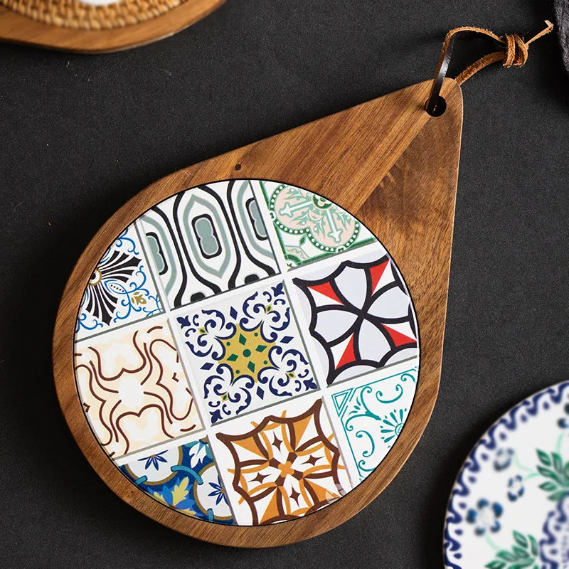 Sottopentola in Legno Massello per Casseruole. Protezione Termica Creativa e Antiscivolo