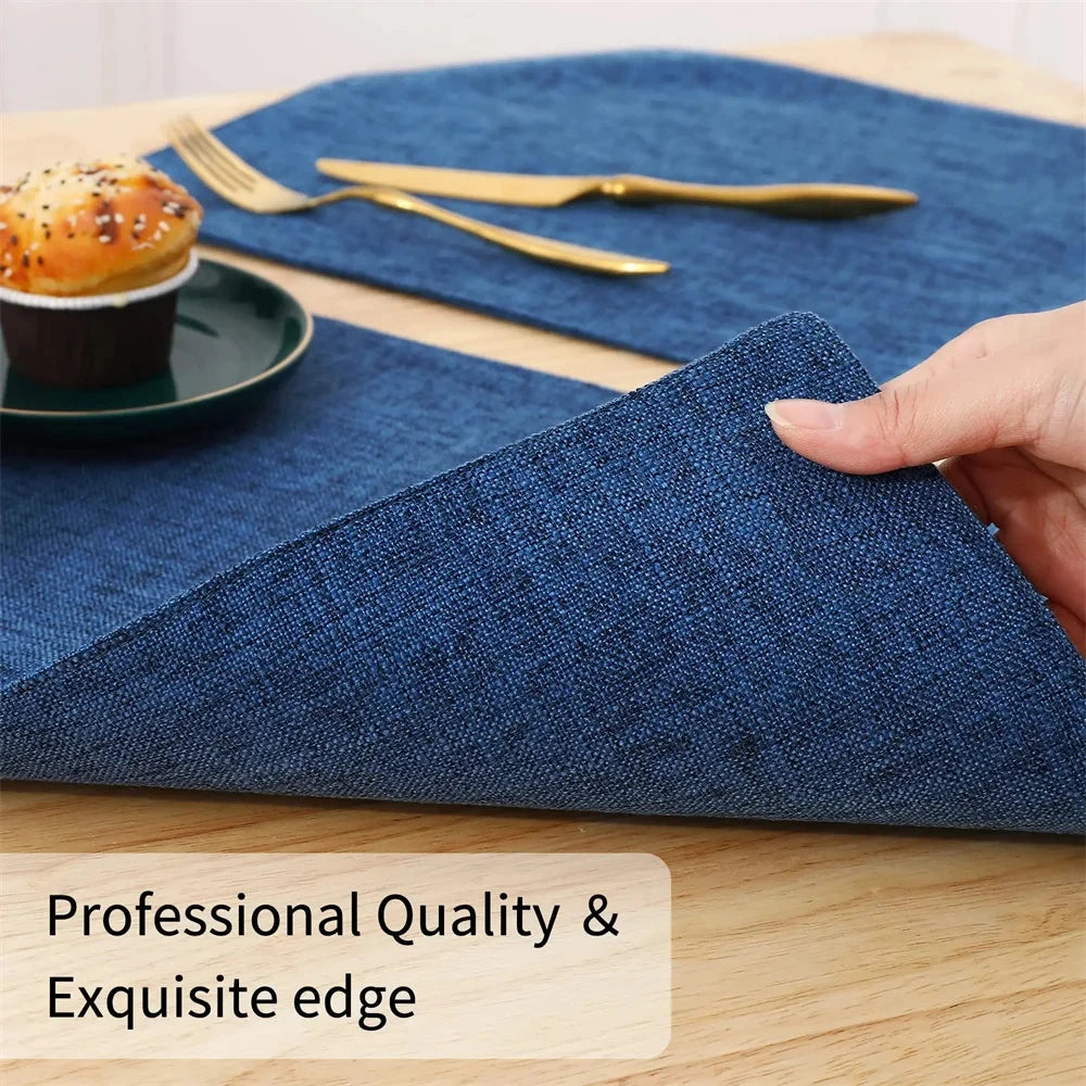 🍽️ Nordic Elegance: Cotton Linen Non-Slip Table Mats (Set of 4) Elevate your dining space with timeless texture and everyday charm.