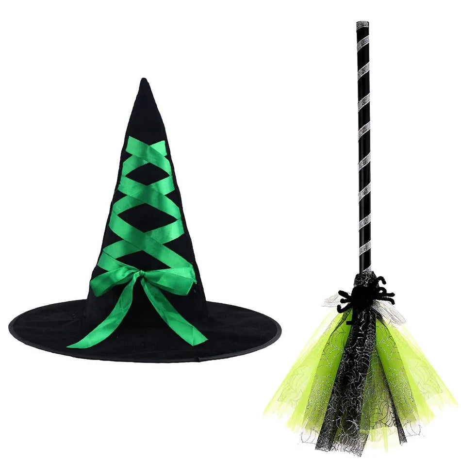 Cappello da Strega e Scopa per Bambini: Costume e Accessori Halloween