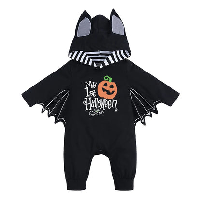 Costume Halloween Pipistrello Neonato con Cappuccio! Costume Vampiro.