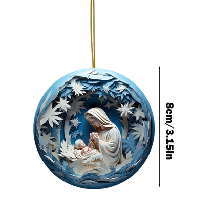 Decorazione Natività Acrilico per Albero di Natale