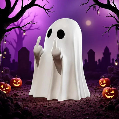 Small Halloween Ghost Statue. Funny & Cute Decor
