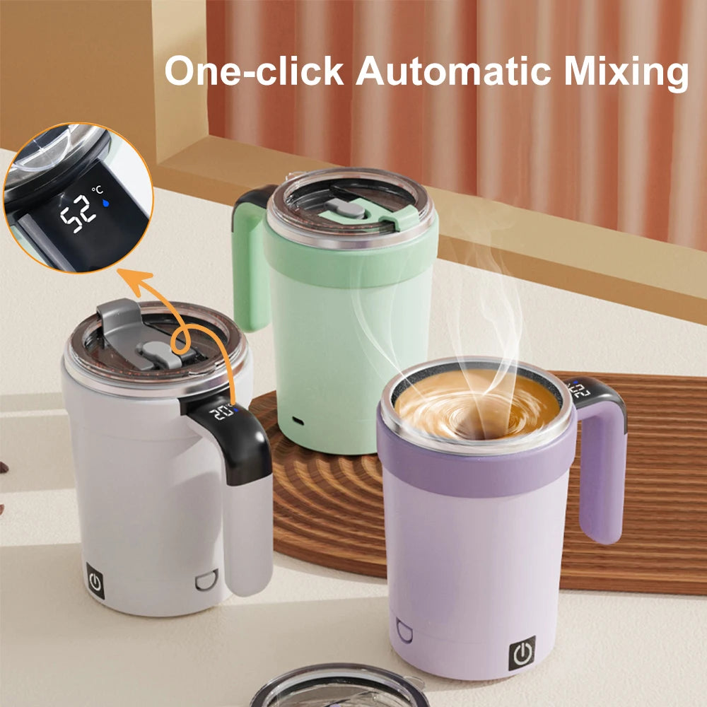 SwirlSip 380ML – The Smart Self-Stirring Mug That Mixes While You Relax
