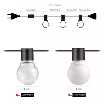 Luci di Natale G50 LED Esterno 5M 2026