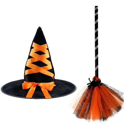Cappello da Strega e Scopa per Bambini: Costume e Accessori Halloween