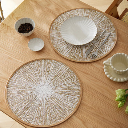 Set Tovagliette Rotonde in Juta Macramè Boho (2/4/6/8 Pezzi)