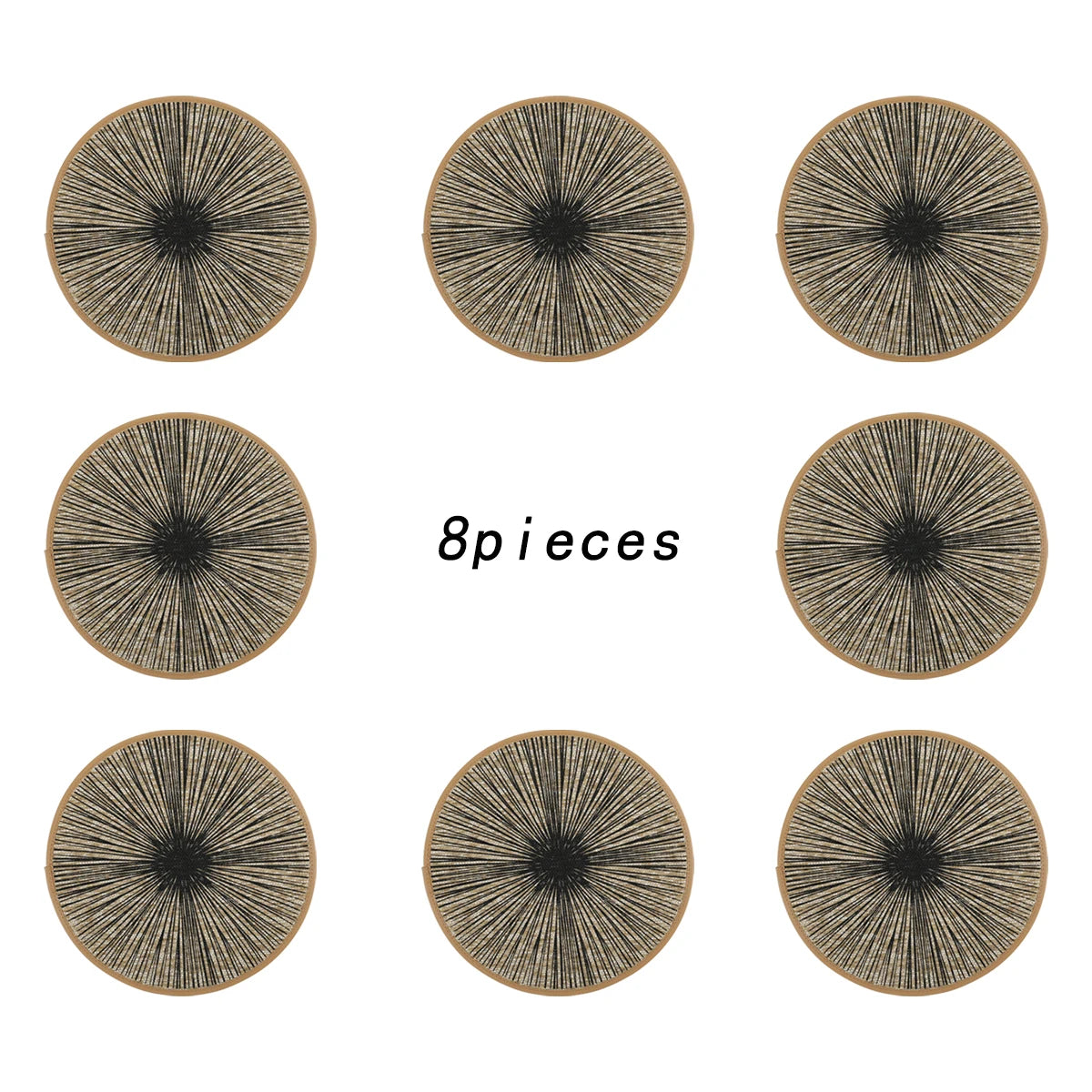 Set Tovagliette Rotonde in Juta Macramè Boho (2/4/6/8 Pezzi)