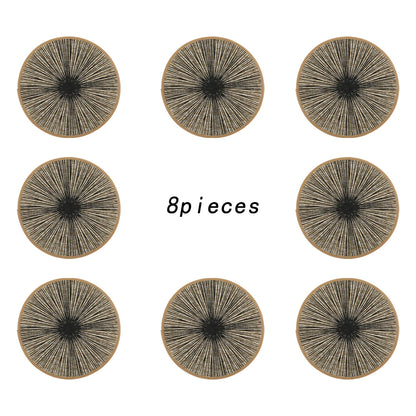 Set Tovagliette Rotonde in Juta Macramè Boho (2/4/6/8 Pezzi)