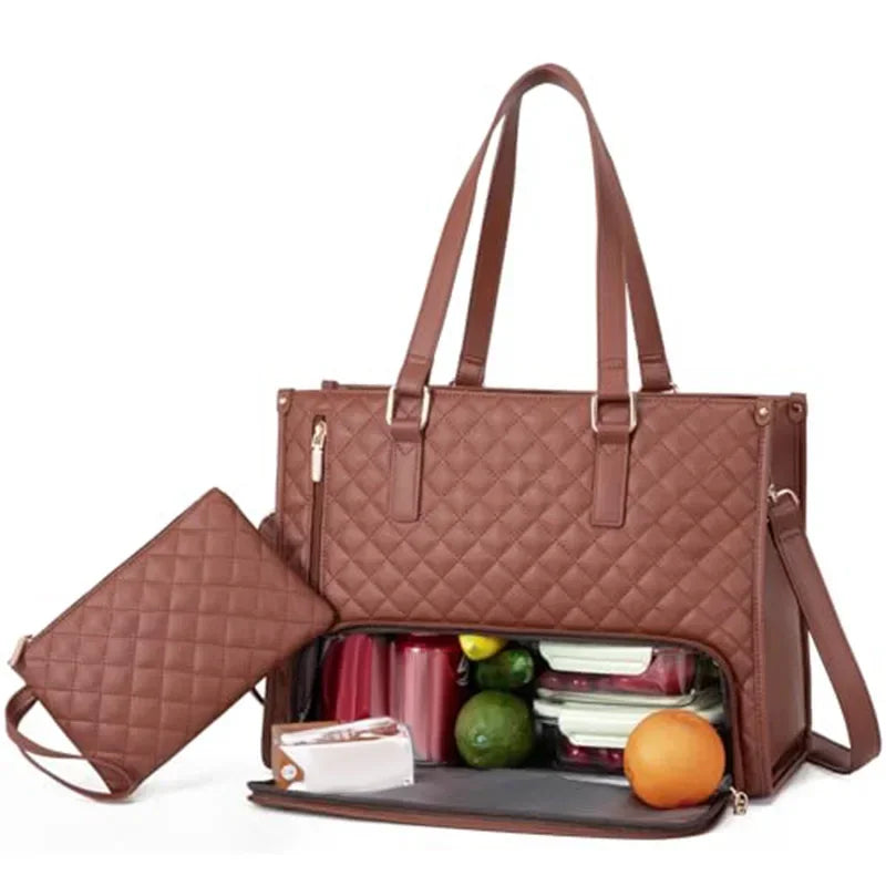 Borsa 2-in-1 Termica per Pranzo e Lavoro. Elegante, Spaziosa e Perfetta per Donne Sempre in Movimento 🥗💼