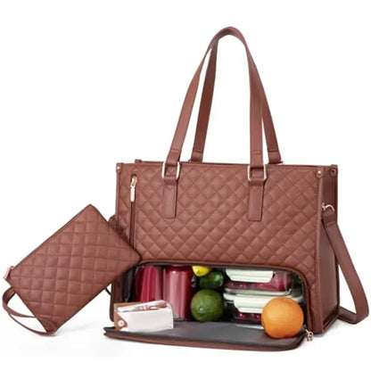 Borsa 2-in-1 Termica per Pranzo e Lavoro. Elegante, Spaziosa e Perfetta per Donne Sempre in Movimento 🥗💼
