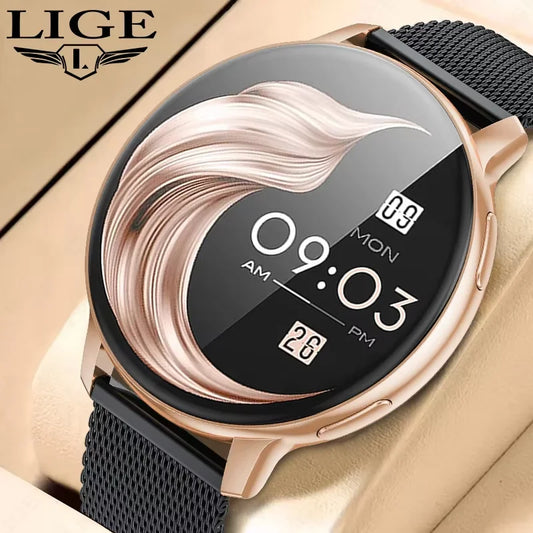 LIGE 2025 Smart Watch for Women – Bluetooth Call, Blood Oxygen Monitor & Custom Dials