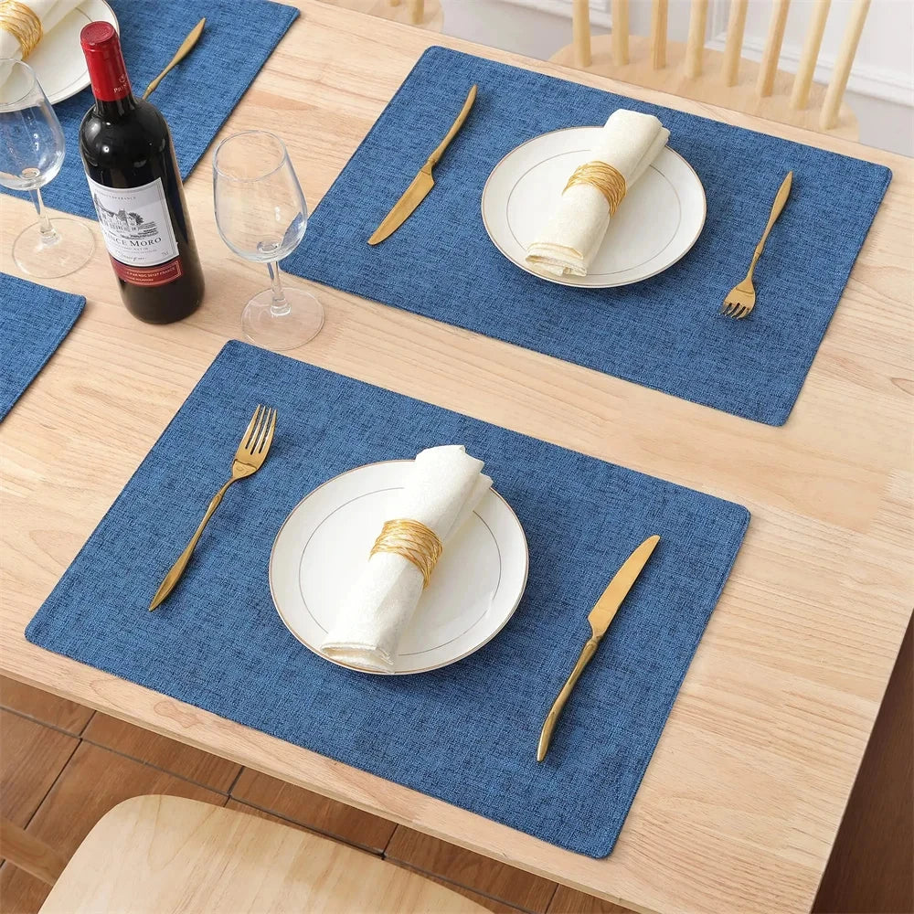🍽️ Nordic Elegance: Cotton Linen Non-Slip Table Mats (Set of 4) Elevate your dining space with timeless texture and everyday charm.