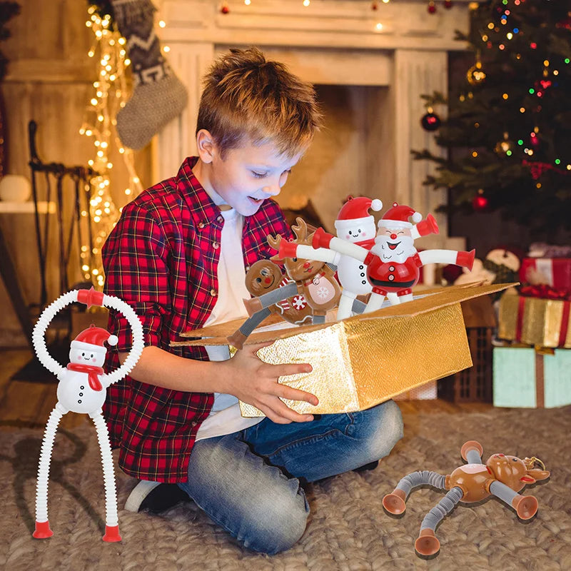 Decorazioni Natalizie Estensibili Babbo Natale e Pupazzo di Neve