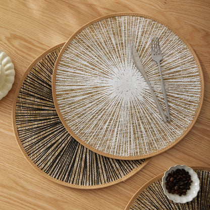 Set Tovagliette Rotonde in Juta Macramè Boho (2/4/6/8 Pezzi)