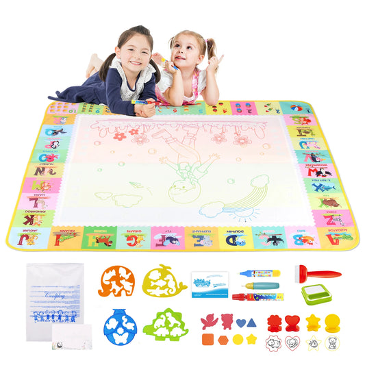 Unleash Endless Creativity with the 100x80CM Magic Water Drawing Mat – The Ultimate Montessori Educational Toy for Kids