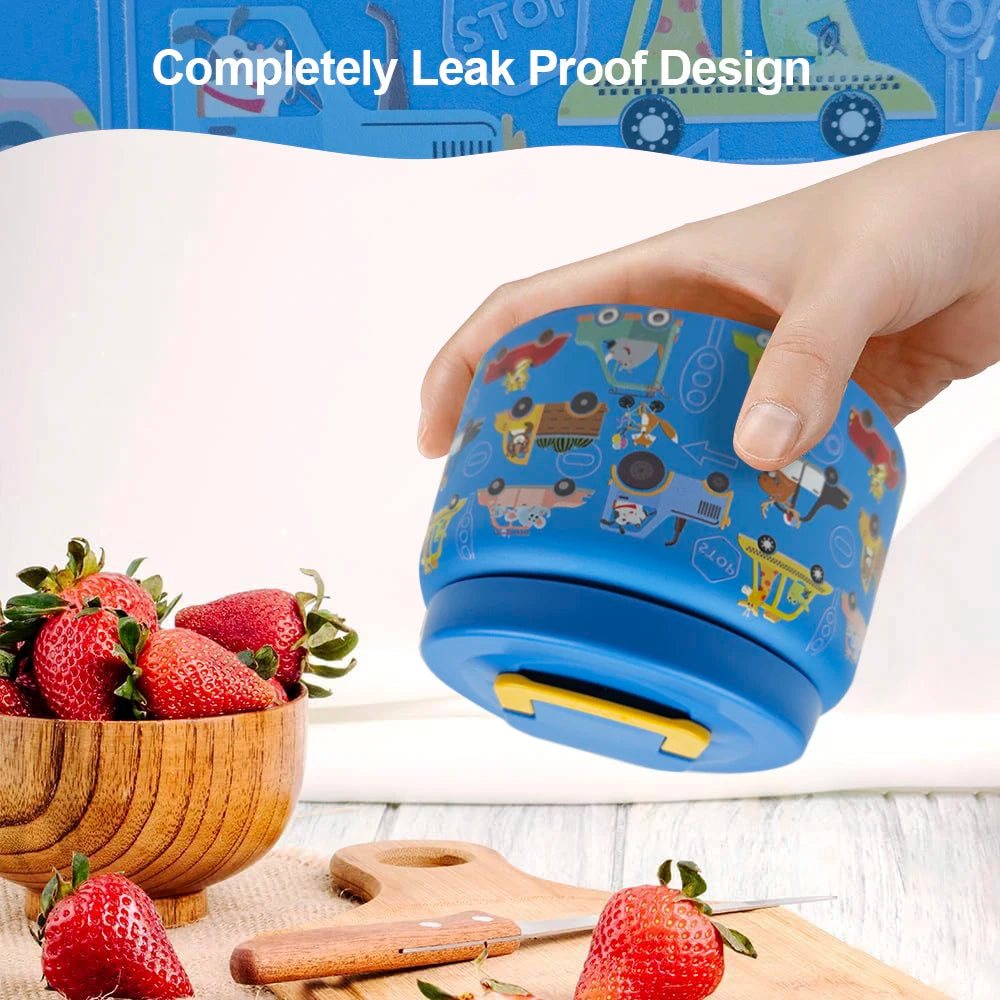 Porta merenda Bambini. Bento Lunch Box con Barattolo Isotermico