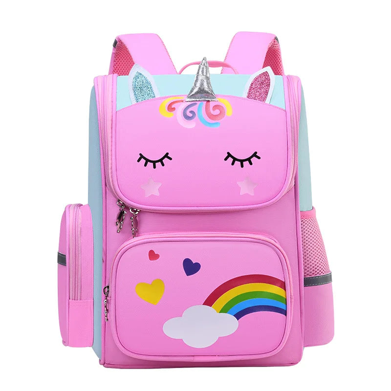 Zaino Unicorno Ragazza 7-13 Anni. Zaino Scuola Impermeabile con Design Arcobaleno