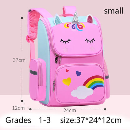 Zaino Unicorno Ragazza 7-13 Anni. Zaino Scuola Impermeabile con Design Arcobaleno