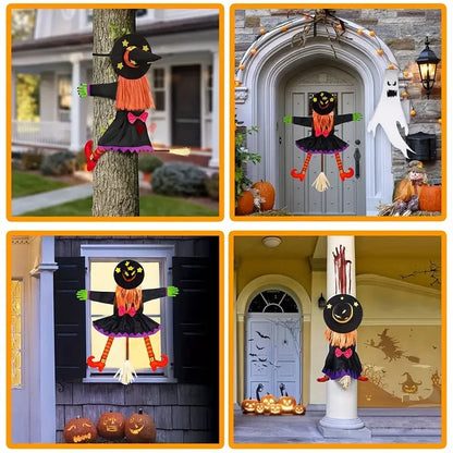 Decorazione Halloween Strega Arancione: Pendenti per Interni ed Esterni