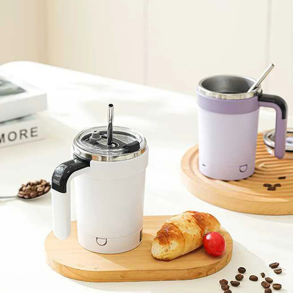 SwirlSip 380ML – The Smart Self-Stirring Mug That Mixes While You Relax