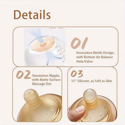 Biberon in vetro borosilicato 4oz/8oz collo largo