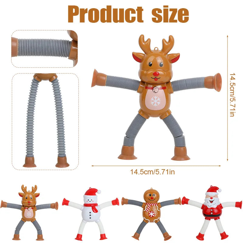 Decorazioni Natalizie Estensibili Babbo Natale e Pupazzo di Neve