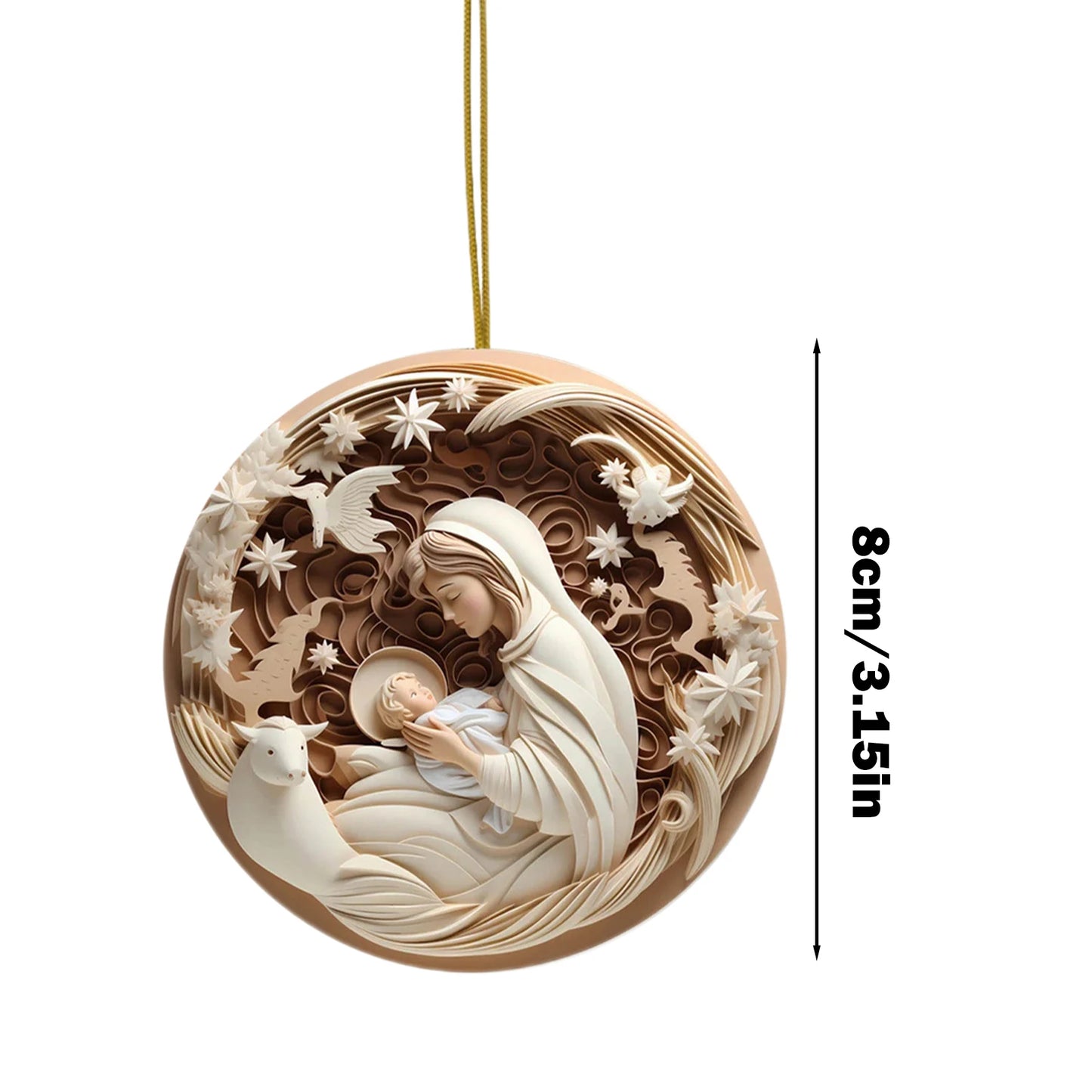 Decorazione Natività Acrilico per Albero di Natale