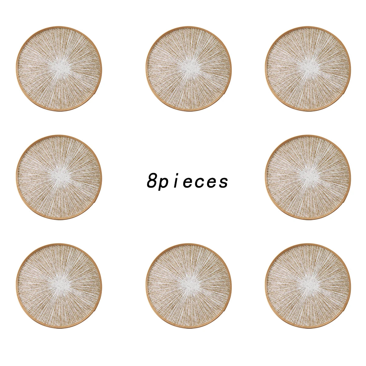 Set Tovagliette Rotonde in Juta Macramè Boho (2/4/6/8 Pezzi)