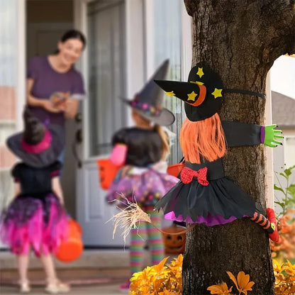 Decorazione Halloween Strega Arancione: Pendenti per Interni ed Esterni