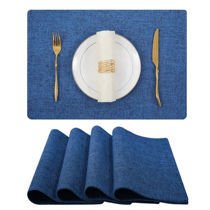 🍽️ Nordic Elegance: Cotton Linen Non-Slip Table Mats (Set of 4) Elevate your dining space with timeless texture and everyday charm.