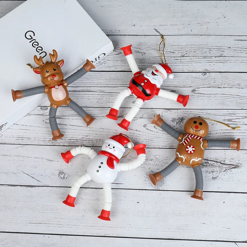 Decorazioni Natalizie Estensibili Babbo Natale e Pupazzo di Neve