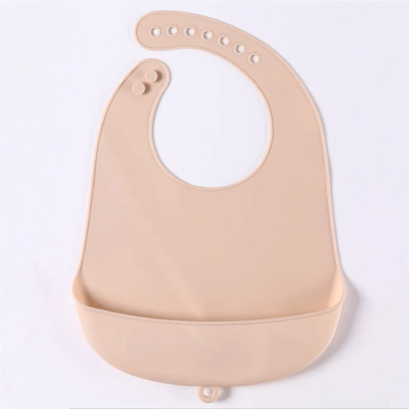 1/2pcs Food Grade Silicone Baby Eating Bibs Easy to Clean Baby Bibs Drool Towels Waterproof Children Silicone Drool Bibs
