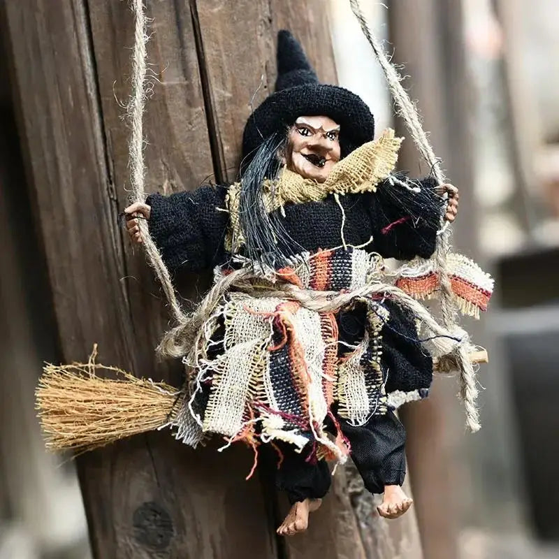 Befana, Strega da Appendere per Halloween. Decorazione Spaventosa e Inquietante