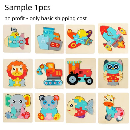 Set Puzzle Montessori in Legno. Apprendimento Divertente per Bambini da 1 a 4 Anni