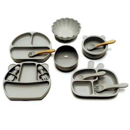 Set Pappa Bambini in Silicone con Ventosa 12 Pezzi