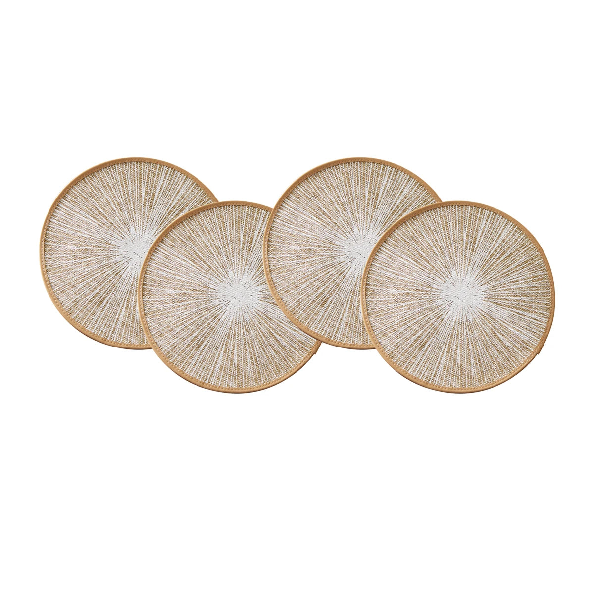 Set Tovagliette Rotonde in Juta Macramè Boho (2/4/6/8 Pezzi)