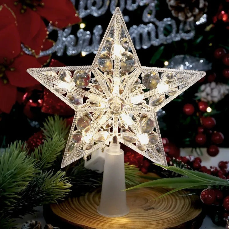 Stella di Natale 15cm LED Luci Calde Decorazione Casa