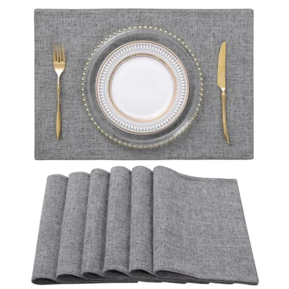 🍽️ Nordic Elegance: Cotton Linen Non-Slip Table Mats (Set of 4) Elevate your dining space with timeless texture and everyday charm.