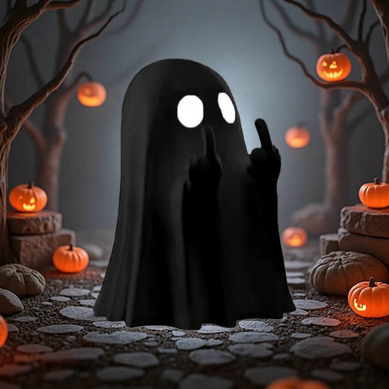 Small Halloween Ghost Statue. Funny & Cute Decor