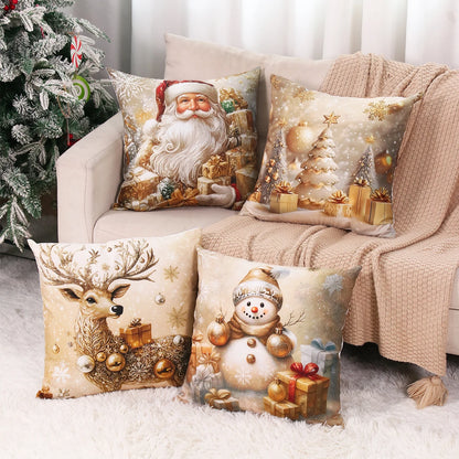Federe Copricuscini Divano. Set 4 Copricuscini Natale