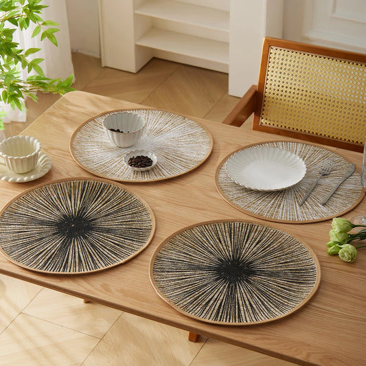 Rustic Charm for Every Meal – Handwoven Boho Burlap Macrame Placemats (Set of 2/4/6/8)