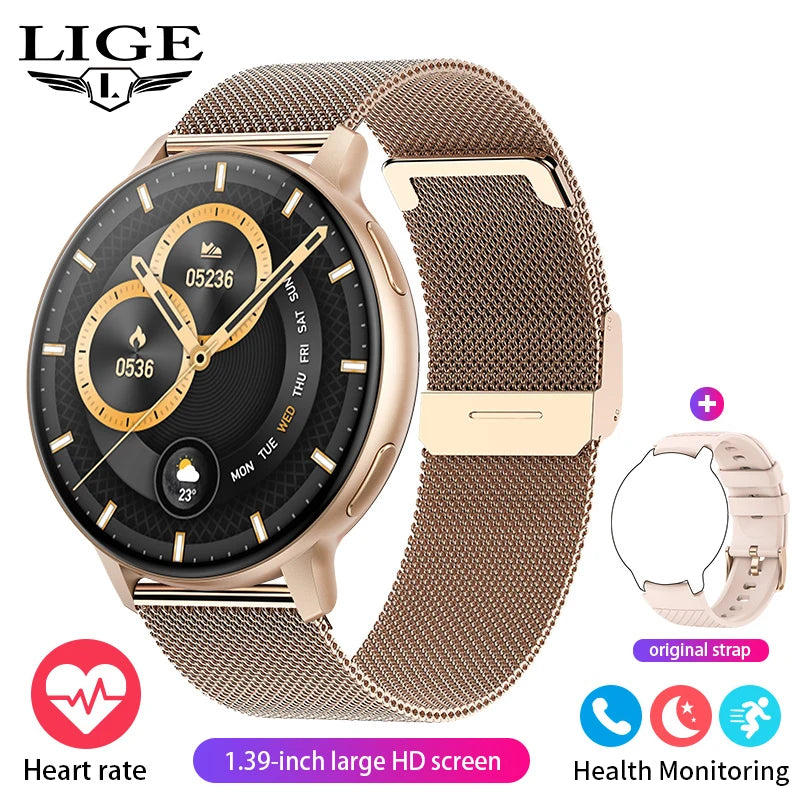 LIGE 2025 Smart Watch per Donne. Chiamate Bluetooth, Monitoraggio dell’Ossigeno nel Sangue e Quadranti Personalizzabili