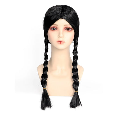 Wednesday Addams. Accessorio Gotico per Travestimento Halloween Bambina