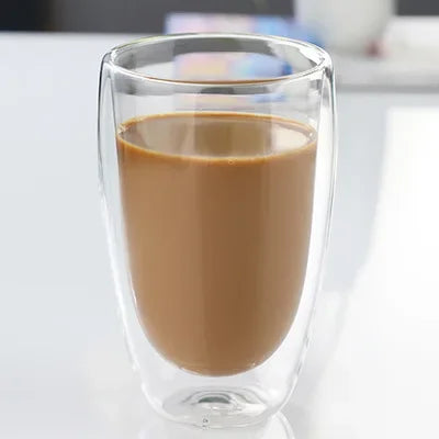 Bicchiere Doppia Parete in Vetro.Tazza Isolata per Caffè, Tè, Espresso, Latte, Cocktail e Whisky