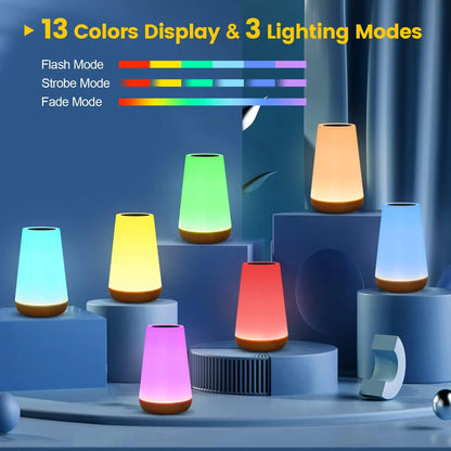 Lampada da Tavolo Notturna RGB 13 Colori. Controllo Touch e Telecomando per Ogni Atmosfera 💡