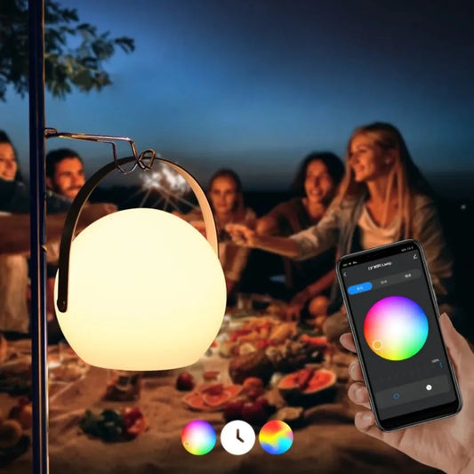 Lampada da Tavolo RGB Intelligente 16 Colori. Impermeabile, Senza Fili e Compatibile Tuya