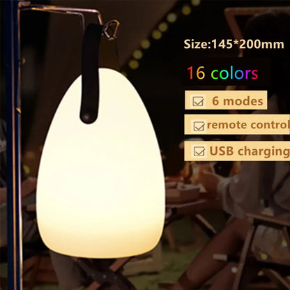 Lampada da Tavolo RGB Intelligente 16 Colori. Impermeabile, Senza Fili e Compatibile Tuya